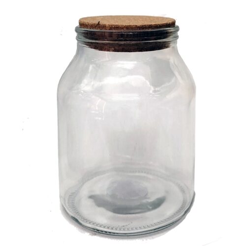 Glass Jar (4L) with cork lid