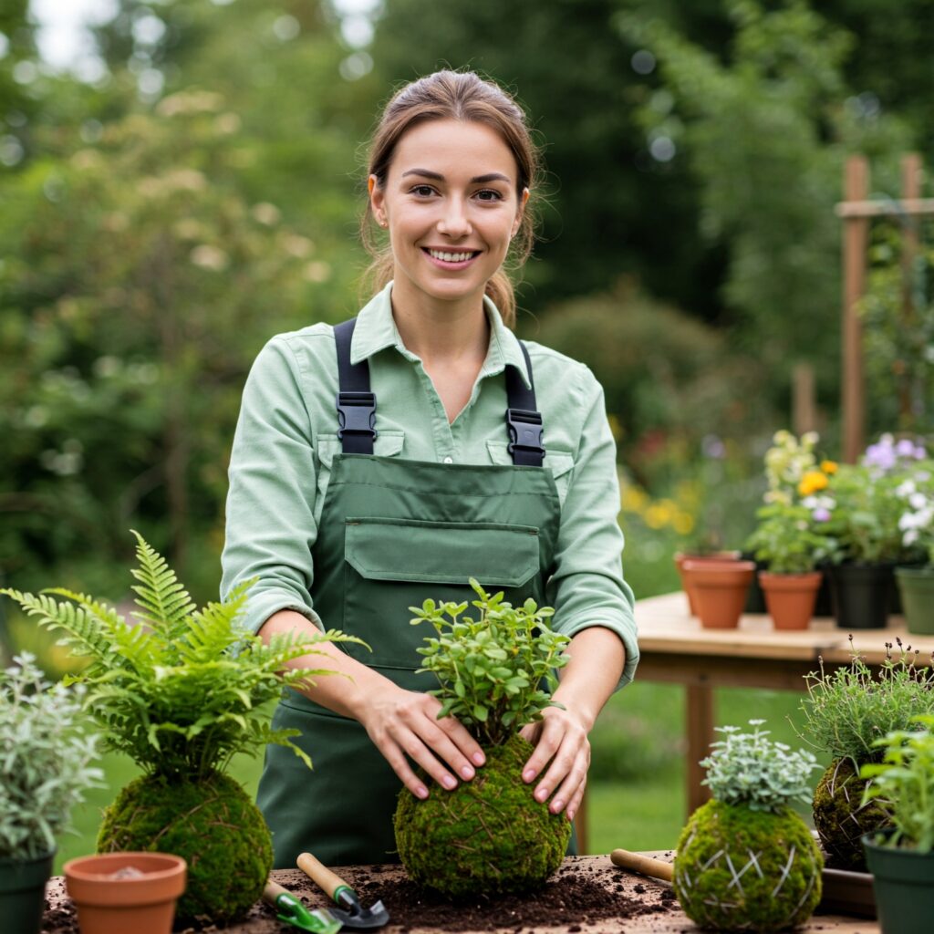 jarindera creando kokedamas naturales