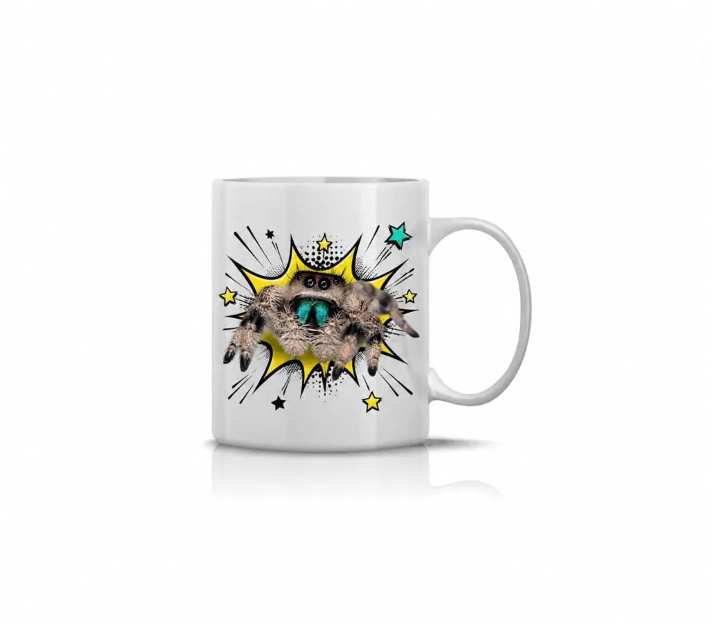 taza araña saltarina